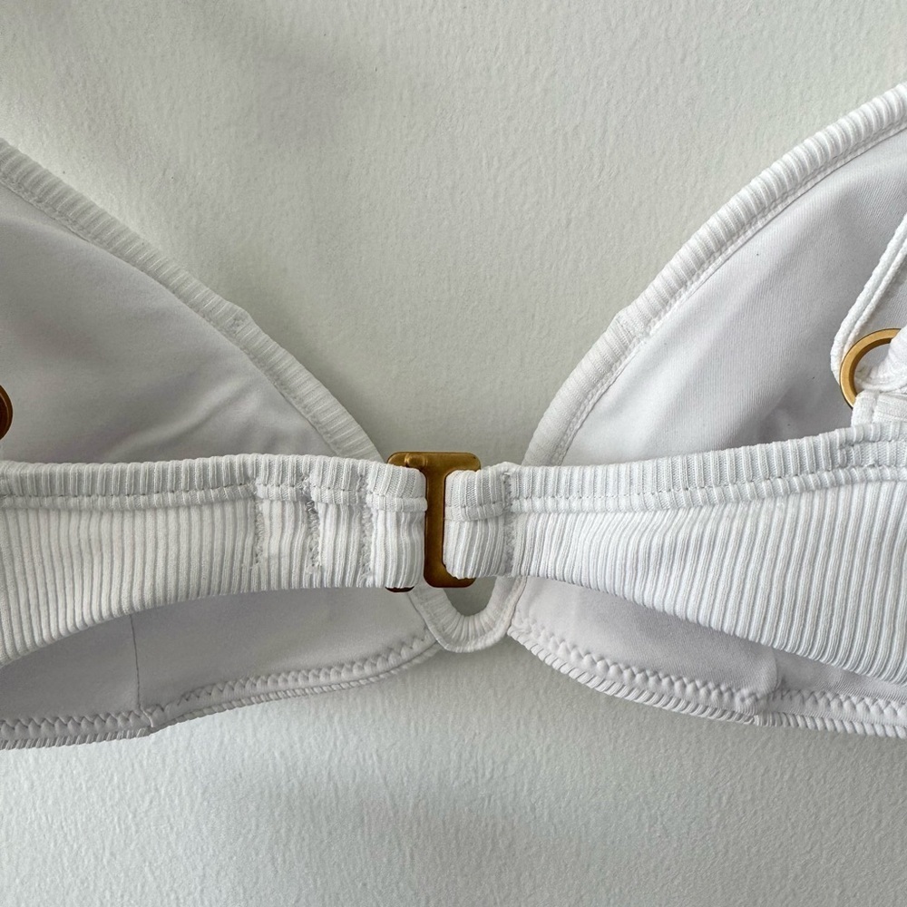 L*SPACE Helena Ribbed Bikini Top White - Picture 6 of 11